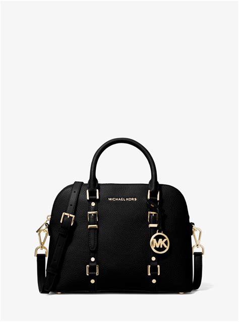 michael kors bedford monogram satchel|Bedford Legacy Medium Pebbled Leather Dome Satchel.